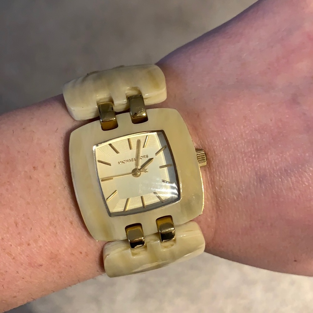Michael Kors tortoise shell watch